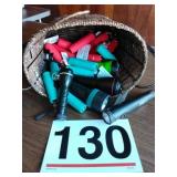 Flashlights and basket
