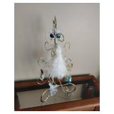 Tree with hanging angel ornaments