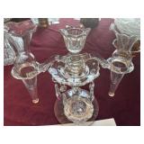 Vintage Antique Crystal Two Arm Candelabra Candle