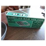 Sunbeam skillet and shish-ke-bab holder