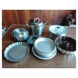 Bundt cake pan, angel food cake pan, pie pans,