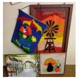 Carpet art and hand painting