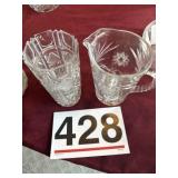 Crystal picture and vase