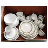 Matching plates, bowls, mugs set