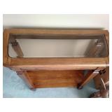 Glass top table 36x15