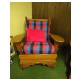 Large solid wood chair
