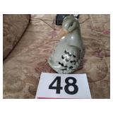 Lighted ceramic duck