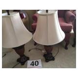 Pair of matching lamps - resin