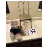 Small wire wooden chair 20ï¿½ tall and bear