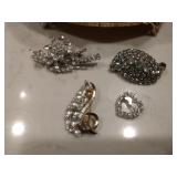 Rhinestone pins and box