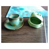 Decorative glass cutting board and plate