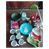 Christmas mugs and decor