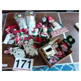 Christmas angels, homemade crochet stocking and