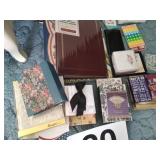 Photo albums, notebooks, note paper, ect