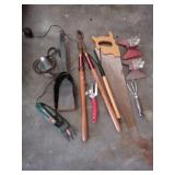Saw, electric trimmers, hoes, etc