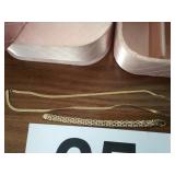 Bracelet and necklace - 24 ct gold