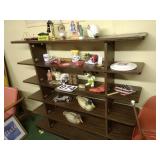 Shelves with contents