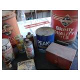 Vintage metal cans