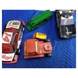 Toy cars and trucks