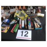 Train cars, control, model buildings, etc