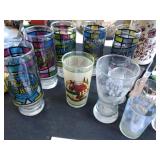 Vintage glasses, pitcher and kitchen items