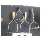 Vintage potato mashers