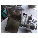 Vintage toaster and Dana meat grinder