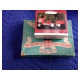 Stamp set and 1955 murray tractor and trailer