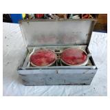 Metal box of tow reflectors
