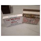 24 CARTRIDGES 7.62MM, + 5 CARTRIDGES .308...