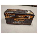 SMITH & WESSON 50 CARTRIDGES, 32 CAL NOTICE...