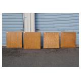 Four Square Wooden Table Tops 36" Square X 1 1/2"