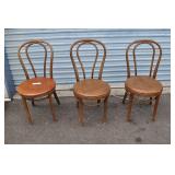 Three Bentwood Restaurant Chairs