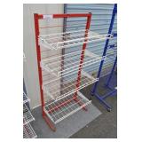 Snack Rack, 4  Adjustable Shelves, Red Metal