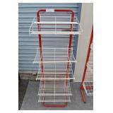 Snack Rack, 5 Adjustable Shelves, Red Metal