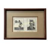 Antique Bookplate from The Voyages of Captain Cook