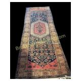 Antique Persian Hand-Knotted Wool Runner Rug