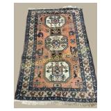 Caucasian Kazak-Style Hand-Knotted Rug