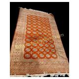 Vintage Bokhara Wool Area Rug,