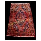Persian Heriz-Style Hand-Knotted Rug