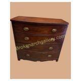 Federal Mahogany Bowfront Chest of Drawers