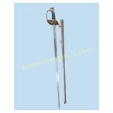Engraved 1872 French Officerï¿½s Sword Brass Guard