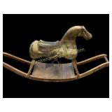 Antique Wooden Rocking Horse