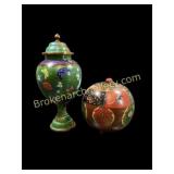 Two Asian Cloisonnï¿½ Enamel Vases