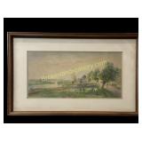 Landscape with Farmhouse and Chickens, P. Moran
