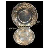 Sterling Silver Plate and Bowl