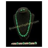Sterling and Malachite Jewelry