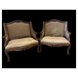 Pair of Louis XVï¿½Style Carved Confident Chairs