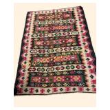 Colorful Vintage Handwoven Kilim Rug