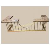 Brass Fireplace Fender Bench